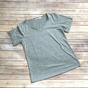 NWOT Misslook Gray V Neck TShirt